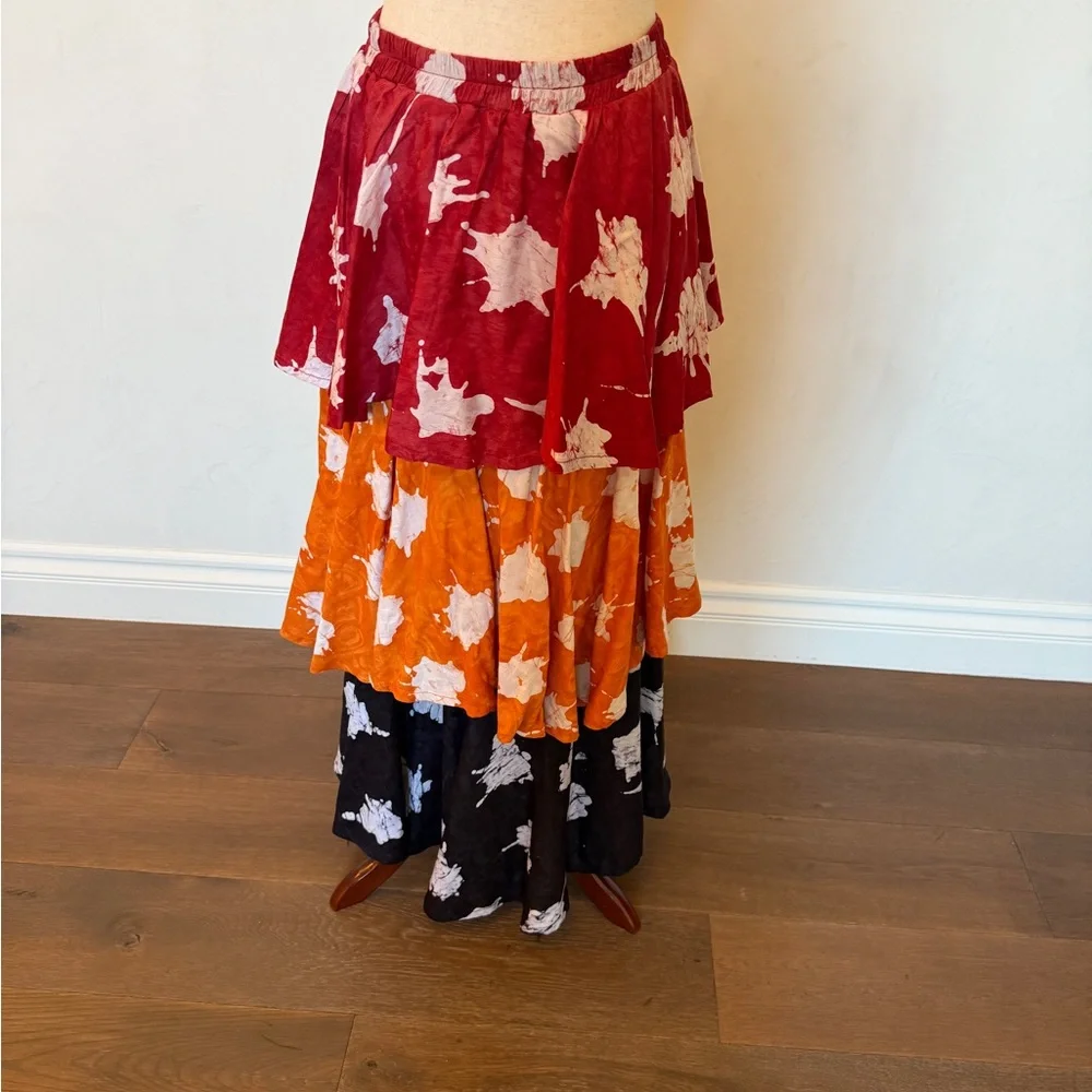 Colorful Off-Shoulder Ruffle Dress - Picture 5 of 6